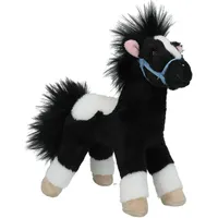 DEPESCHE 13479 Miss Melody Plüschpferd Schwarz Weiß 18 cm