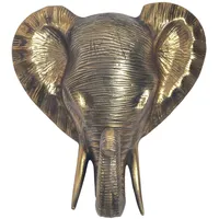 KADIMA DESIGN Wanddeko Elefant Aluminium Afrika 41 cm Tierkopf,