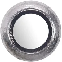 KADIMA DESIGN Wandspiegel 74 cm Metall Design Hängespiegel Silber,