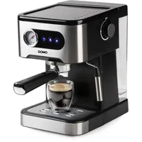 Domo ESPRESSOMASCHINE MIT MANOMETER Espressomaschine Schwarz/Edelstahl 1350 W