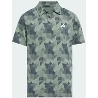 Adidas Printed Scripted Kids Poloshirt silbergrün|navyblau 170-176cm 15-16J