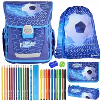 Spirit Schulranzen Set Cool Fussball Champion 10-teilig gefüllt blau