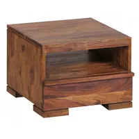 KADIMA DESIGN Nachttisch MUMBAI Massiv-Holz Nacht-Kommode 30 cm 1