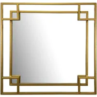 KADIMA DESIGN Wandspiegel Gold, Glas, Quadratisch, 60x60x3 cm, Spiegel,