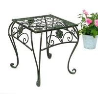 DanDiBo Ambiente DanDiBo Blumenhocker Metall Grün Eckig 34 cm