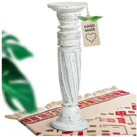 Livasia gedrehte Deko Holzsäule 60cm – Antik-Look Podest, Blumensäule,
