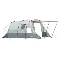 Outsunny Tunnelzelt 8-Personen Campingzelt mit Schlafkabine, Wohnzimmer, Tragetasche, 2000mm