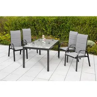 Merxx Marini Set 5-tlg. Gartentisch 150 x 90 cm