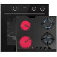 Boehme HB60F78DL + Hybrid Kombi Gas Elektro 60cm Kochfeld