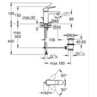 Grohe Dice S Waschtischarmatur Schwarz Matt
