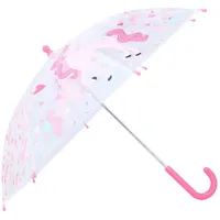 COFI Prêt Kinder-Regenschirm ? 71 cm Einhorn-Design, transparent &
