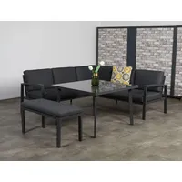 Garden Impressions Dining-Ecklounge "Baltimore" inkl. Ecksofa, Bank und Tisch