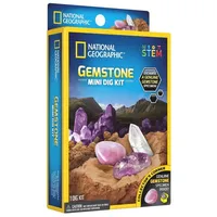 National Geographic Mini-Dig-Gem Bildungs-Set: Geologie-Set mit Überraschungs-Gemstein für Kinder
