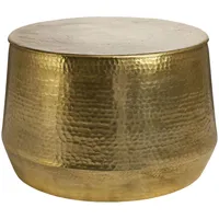 WOMO-DESIGN Couchtisch Gold, Metall, 57.5x35x57.5 cm, Wohnzimmer, Wohnzimmertische, Couchtische