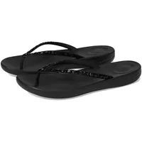 FitFlop Iqushion Multi-Crystal Ergonomic Flip-Flops Flipflop, schwarz, | Schwarz