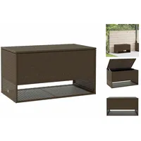 VidaXL Outdoor-Kissenbox Braun 100x55x55,5 cm Poly Rattan
