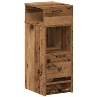 VidaXL Nachttisch mit Schublade Altholz-Optik 25x31x66 cm