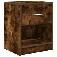 VidaXL Nachttisch mit Schublade Räuchereiche 40x34x50 cm