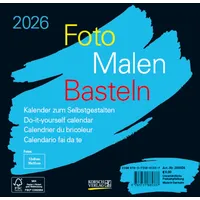 Korsch Verlag Foto-Malen-Basteln Bastelkalender schwarz quer 2026