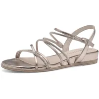 TAMARIS Damen Sandalette flach, metallic, 37 EU