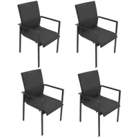 DEGAMO Almada Gartenstuhl 4-er Set 4 Stück  Aluminium anthrazit