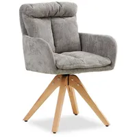Homestyle4u Polsterstuhl in Grau 2709,