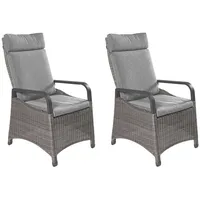 Outdoor Edge outdoor Gartensessel 2er Set KOMIDO, verstellbar, Braun