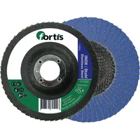 Fortis Fächerschleifsch.Inox/Sta125mm K80 gewölbt FORTIS