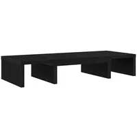 VidaXL Monitorständer Verstellbar Schwarz Eichen-Optik 60x24x10,5 cm