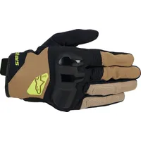 Alpinestars Chrome V2 Handschuhe - Beige/Schwarz/Neon-Gelb / 3XL