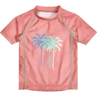 Playshoes UV-Schutz Shirt Unisex Kinder Schwimmshirt Badebekleidung, Palmen Koralle,