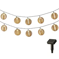 Lumineo LED Solar Lichterkette Outdoor Lampion Kugeln Plastik 4,5m