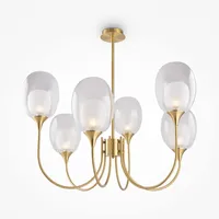 Maytoni Lüster Kronleuchter Pendelleuchte Pendellampe Esszimmerlampe Glas transparent