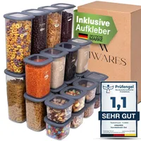 Viwares Frischhaltedose grau 1,75 l 24-teiliges Set