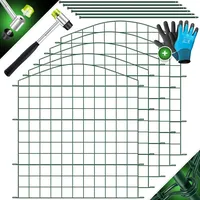 Kesser KESSER® Teichzaun Gartenzaun Steckzaun Komplettset Metall Zaunelemente Inkl.
