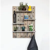 Esschert Design STECKBRETT Wandboard Garten Werkzeug Holz verstellbar Geräte