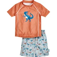 Playshoes Kinder UV-Schutz Bade-Set Dino Orange | Gr.: 74/80