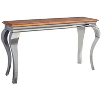 KADIMA DESIGN Konsolentisch Sheesham Massivholz/Metall 130x76,5x42cm Flurtisch | Gr.: