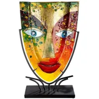 GILDE GLAS art GILDE GlasArt Dekovase - Face Blue
