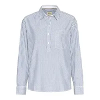 CAMEL ACTIVE Gestreifte Bluse aus Baumwolle Hellblau, | M