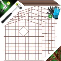 Kesser KESSER® Teichzaun Gartenzaun Steckzaun Komplettset Metall Zaunelemente Inkl.