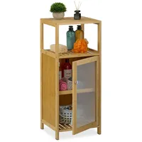 Relaxdays Badezimmerschrank, HBT: 87,5 x 36,5 x 35 cm,