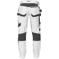 DASSY Malerhose mit Stretch, Holstertaschen und Kniepolstertaschen, weiß/anthrazitgrau -
