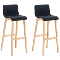 CLP 2er Set Barhocker Hover Stoff Natura schwarz