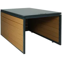 MCW Xl-Mähroboter-Garage, Eiche Artisan, Anthrazit, Kunststoff, 70x43x90 cm, Gartenzubehör,