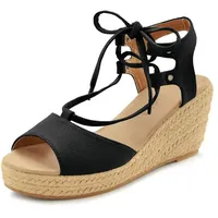 LASCANA Keilsandalette Damen schwarz Gr.39