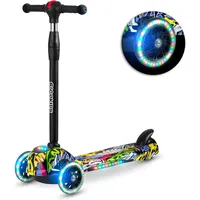 Ricokids Dreirädriger Roller Ricokids Piko – Schwarz mit bunten