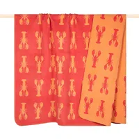 PAD Wolldecke PAD "Lobster", rot (coral), B:150cm L:200cm, Wohndecken,