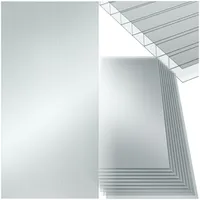 Tectake tectake® 10er Set Doppelstegplatten, 7,32 m2 Gesamtfläche, individuell