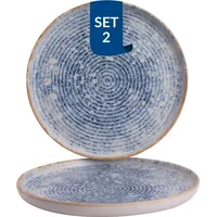 James cooke Azure Vintage flache Teller 2er-Set Steingut Ø